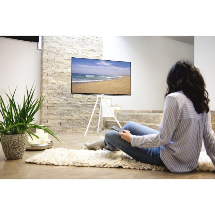 Стойка за телевизор и инреактивен дисплей HAMA Easel Design, до 75", до 40кг, бял - HAMA-220871 - 3