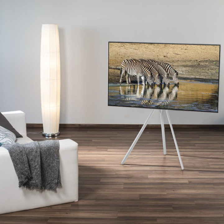 Стойка за телевизор и инреактивен дисплей HAMA Easel Design, до 75", до 40кг, бял - HAMA-220871 - 4