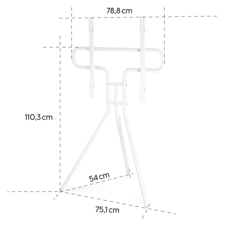 Стойка за телевизор и инреактивен дисплей HAMA Easel Design, до 75", до 40кг, бял - HAMA-220871 - 5