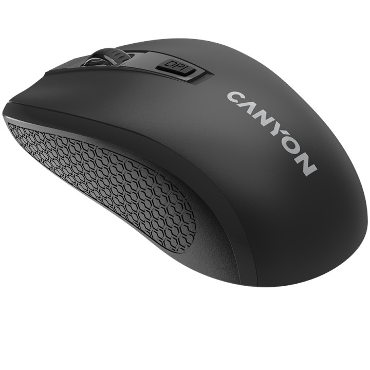 Безжична мишка Canyon MW-7, 2.4GHz, 6 бутона, черен- CNE-CMSW07B