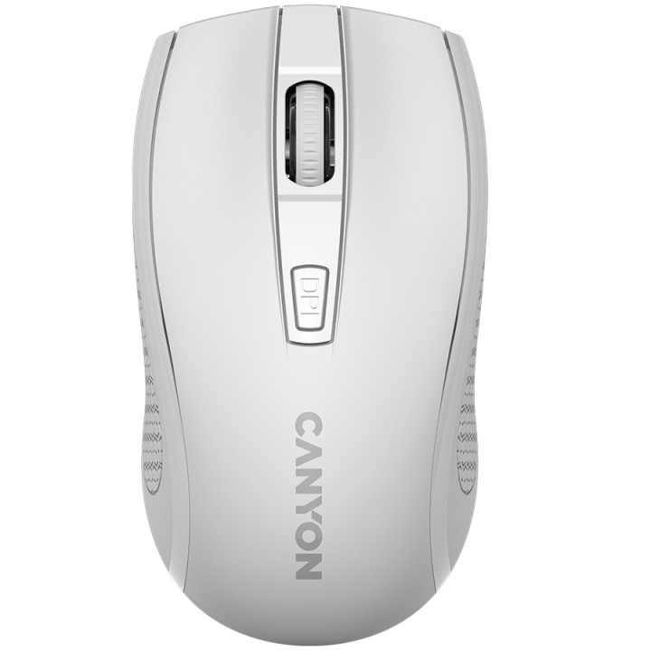 Безжична мишка Canyon MW-7, 2.4GHz, 6 бутона, бял - CNE-CMSW07W