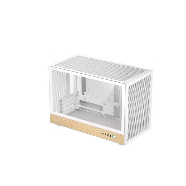Кутия за компютър DeepCool CH260 WOOD WH, Mini Tower, Micro ATX, бял - R-CH260-WHNWM0-G-1 - 1