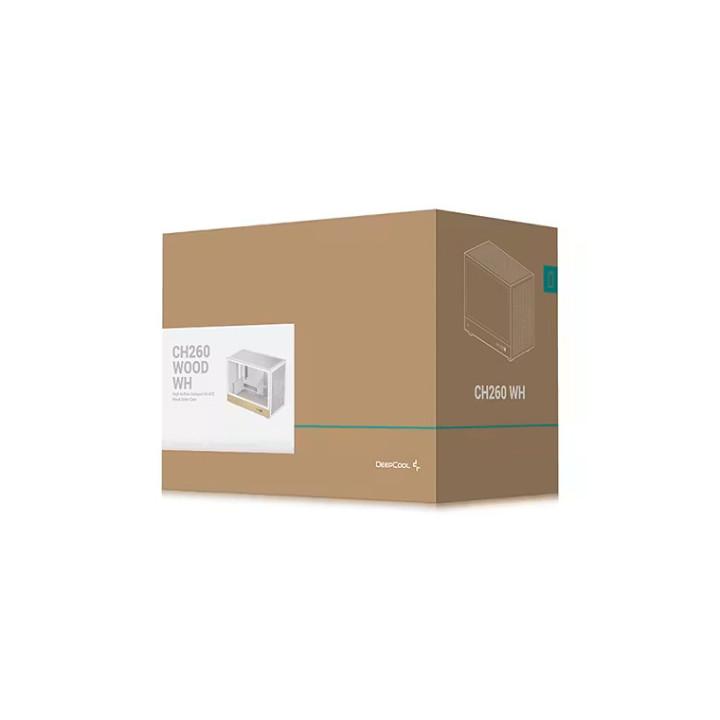 Кутия за компютър DeepCool CH260 WOOD WH, Mini Tower, Micro ATX, бял - R-CH260-WHNWM0-G-1 - 6