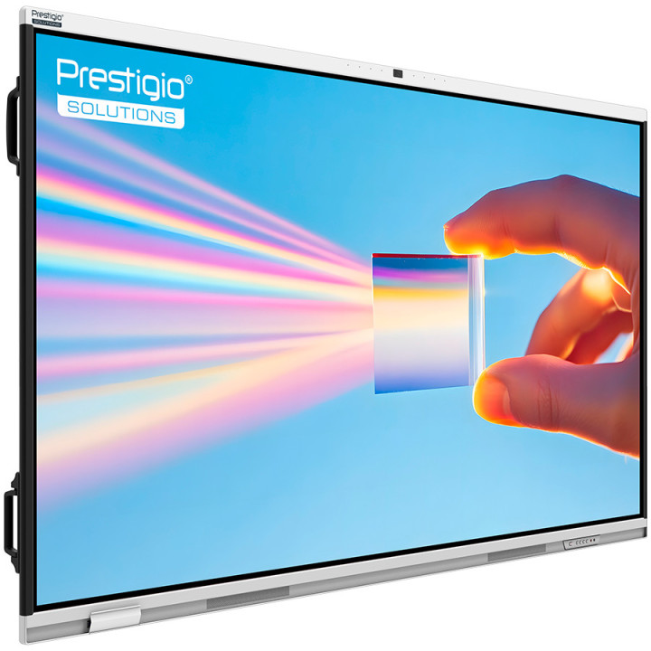 Интерактивен исплей PRESTIGIO SOLUTIONS Multiboard 65'' Prism, 65" 4K UHD VA мултитъч, ARM Cortex-A72 2.2GHz, Mali G52, 8GB RAM,