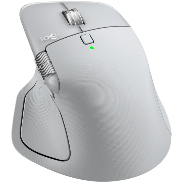 Безжична мишка Logitech MX Master 4 for Mac, Bluetooth 5.1, 8000 DPI, White Silver - 910-007576 - 2