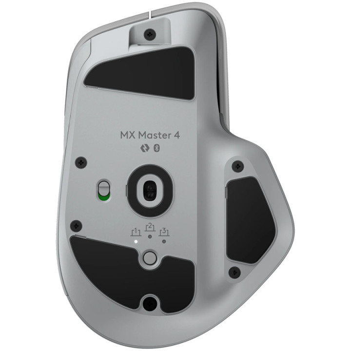 Безжична мишка Logitech MX Master 4 for Mac, Bluetooth 5.1, 8000 DPI, White Silver - 910-007576 - 4