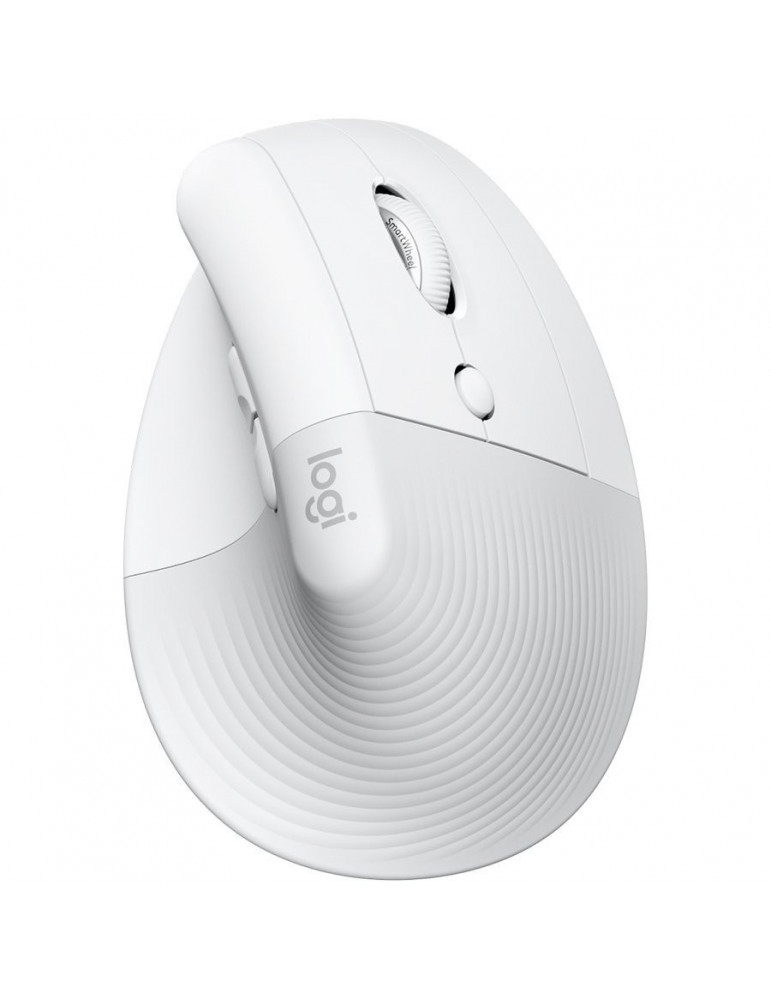 Bluetooth вертикална мишка Logitech Lift Vertical Ergonomic, OFF-WHITE/PALE GREY - 910-006496