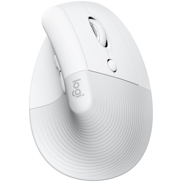 Bluetooth вертикална мишка Logitech Lift Vertical Ergonomic, OFF-WHITE/PALE GREY - 910-006496
