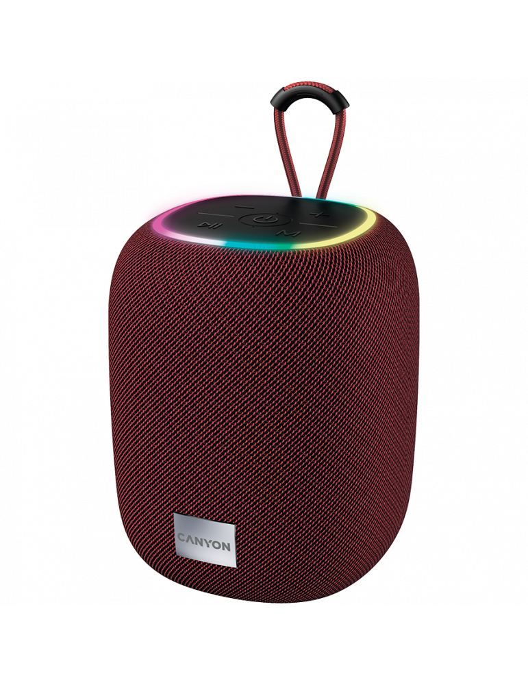 Bluetooth колонка Canyon BSP-8, BT V5.2, BLUETRUM AB5362B, TF card support, Type-C USB port, Max Power 10W, Red - CNE-CBTSP8R