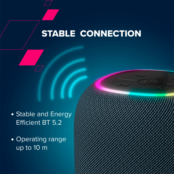 Bluetooth колонка Canyon BSP-8, BT V5.2, BLUETRUM AB5362B, TF card support, Type-C USB port, Max Power 10W, Red - CNE-CBTSP8R