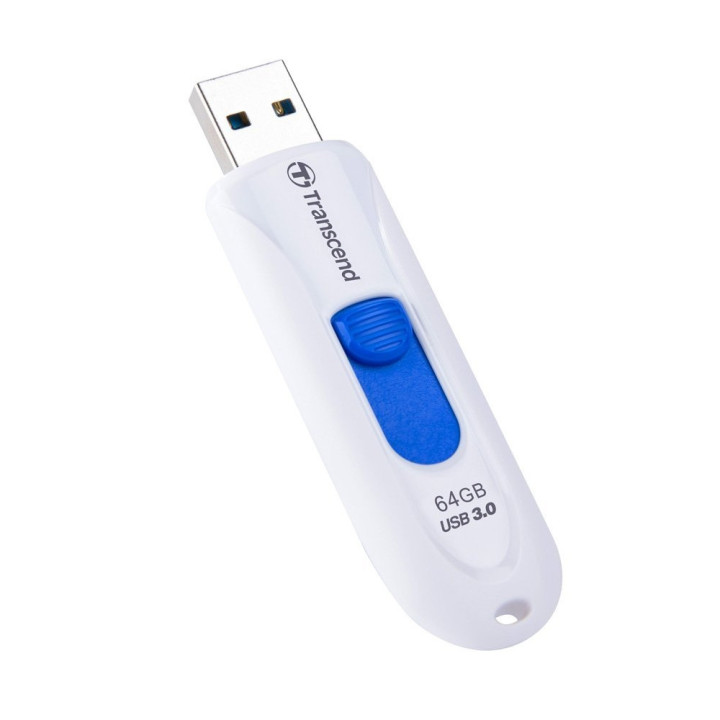 Флаш памет 64GB Transcend JETFLASH 790, USB 3.0, white