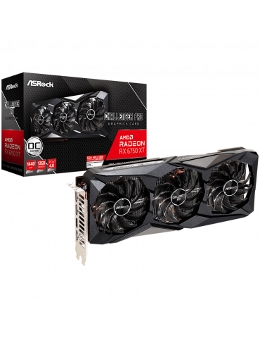 Видео карта Asrock AMD Radeon RX6750XT Challenger Pro 12GB OC GDDR6, 192-bit - RX6750XT CLP 12GO
