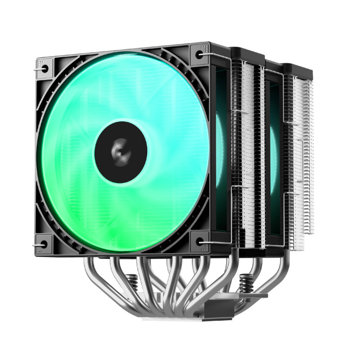 Охладител за процесор DeepCool AG620 G2, Двойна кула, ARGB, LGA1851/AM5 - R-AG620-BKAMMG2-G - 2