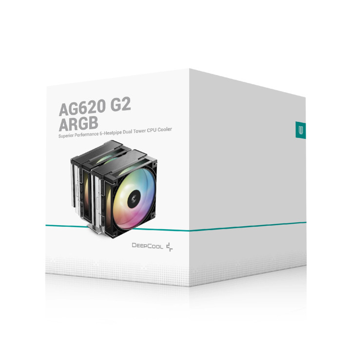 Охладител за процесор DeepCool AG620 G2, Двойна кула, ARGB, LGA1851/AM5 - R-AG620-BKAMMG2-G - 9