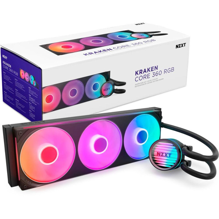 Водно охлаждане за процесор NZXT Kraken Core 360 RGB - RL-KR36C-B1 - 3