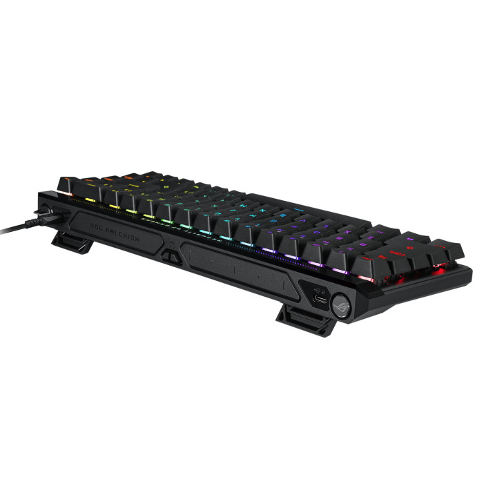Геймърска механична клавиатура ASUS ROG Falchion Ace, ROG HFX Magnetic Switches, RGB (16,8M), 65%, Черен - 90MP03VE-BKUA20 - 5