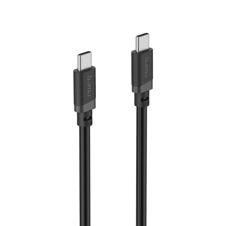 USB-C кабел HAMA Essential, USB-C мъжко - USB-C мъжко, 60W, 1м, черен - HAMA-201806 - 4