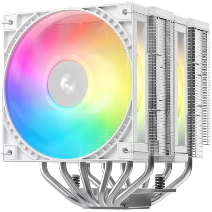 Охладител за процесор DeepCool AG620 G2 WH ARGB, 2x120mm PWM ARGB, TDP 270W - R-AG620-WHAMMG2-G - 1