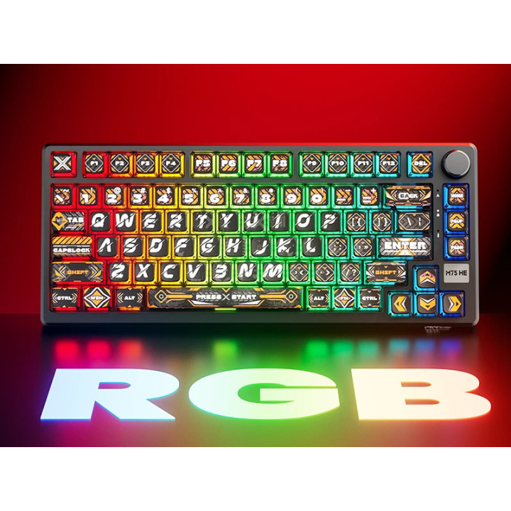 Механична геймърска клавиатура ROYAL KLUDGE RKM75 HE Hephaestus, Mint Switch - RK-M75HE-HEPHST-MINTSW-US - 6