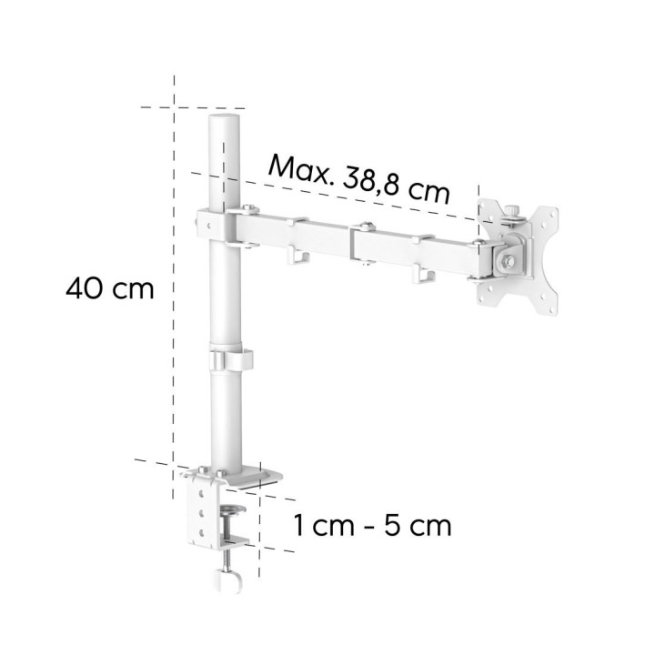 Стойка за монитор HAMA, 13"-35", подвижна, 12kg, бял - HAMA-220902 - 3