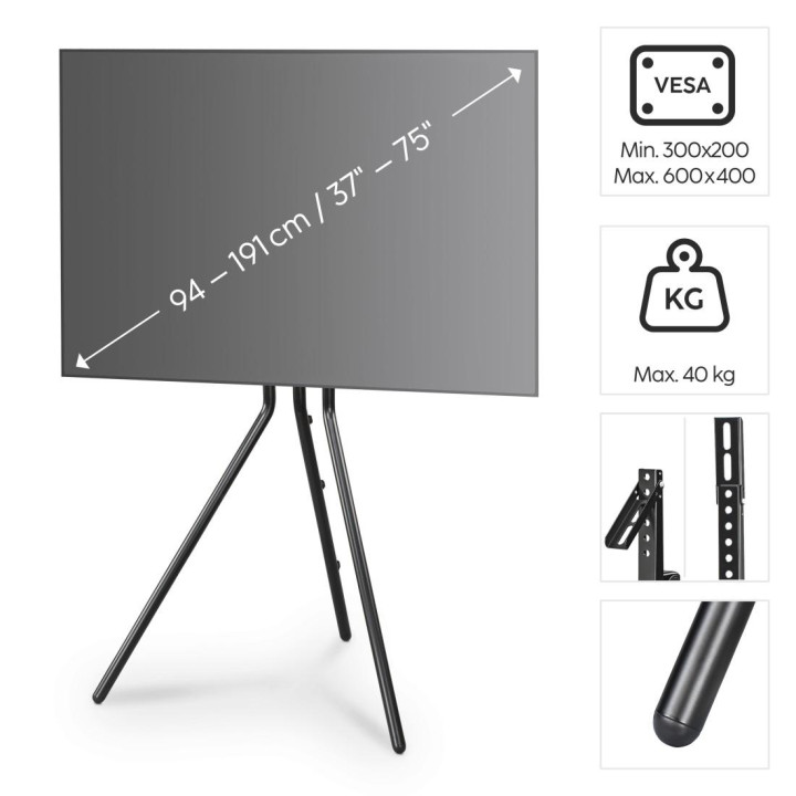 Стойка за TV HAMA Easel Design, до 75", до 40кг - HAMA-220870 - 6