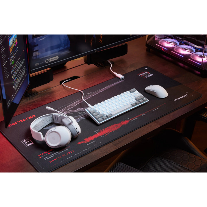 Kомпактна професионална механична геймърска клавиатура Corsair Clipper Pro Mini, 60 ядра, Бял - CH-979111J-NA - 2