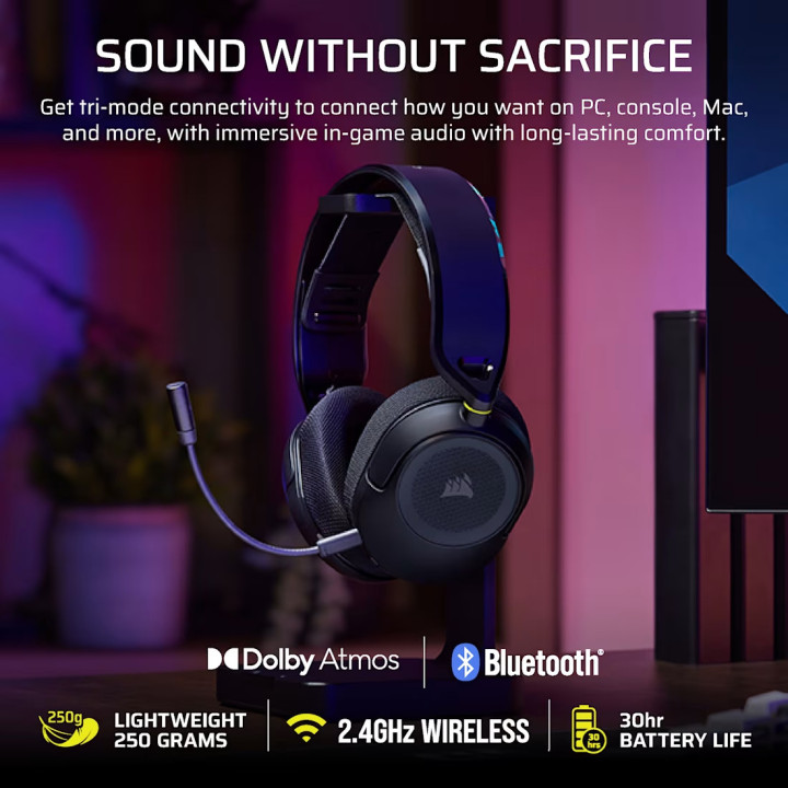 Безжична геймърска мишка CORSAIR HS35 V3 Black - CA-9011401-WW - 3