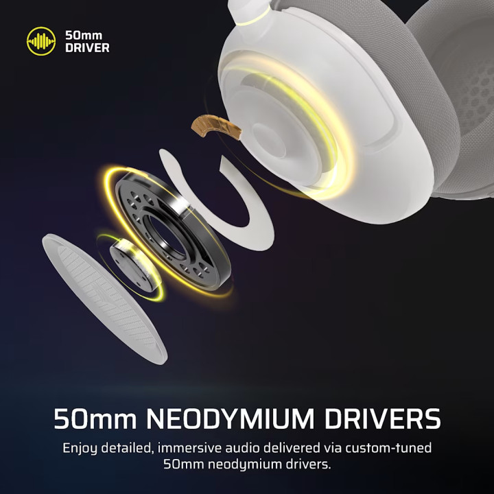 Безжична геймърска мишка CORSAIR HS35 V3 White - CA-9011402-WW - 6