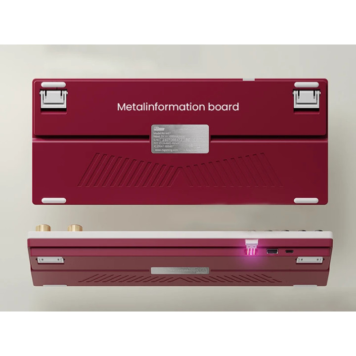 Bluetooth механична геймърска клавиатура ROYAL KLUDGE RK M87, Famicom, Cream switch, RGB подсветка, Anti-Ghosting - RK-M87-FAMIC