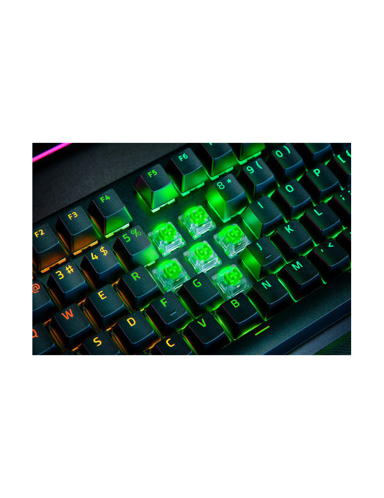 Механична геймърска клавиатура Razer BlackWidow V4 Pro, Green Switch, RGB Chroma - RZ03-04680100-R3M1