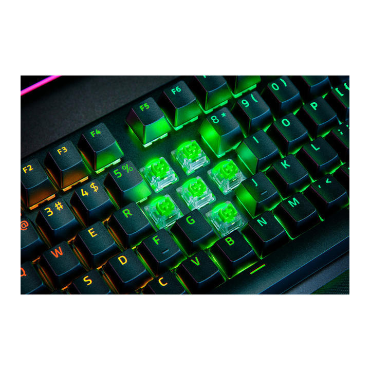 Механична геймърска клавиатура Razer BlackWidow V4 Pro, Green Switch, RGB Chroma - RZ03-04680100-R3M1