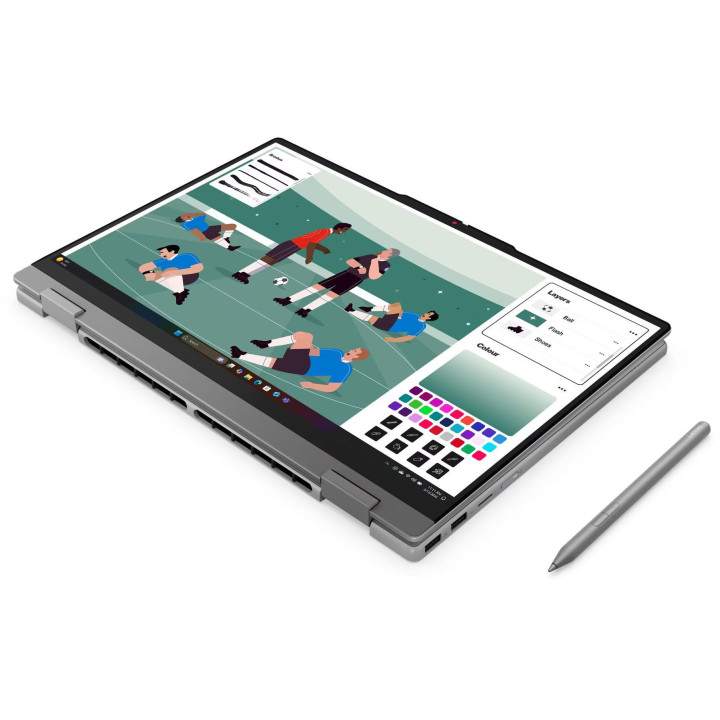 Лаптоп Lenovo IdeaPad 5 2-in-1 15AGP11, 15.3" WUXGA Touch, AMD Ryzen 5 230, 16GB DDR5, 512GB SSD, Windows 11 Home - 83UN001LBM -