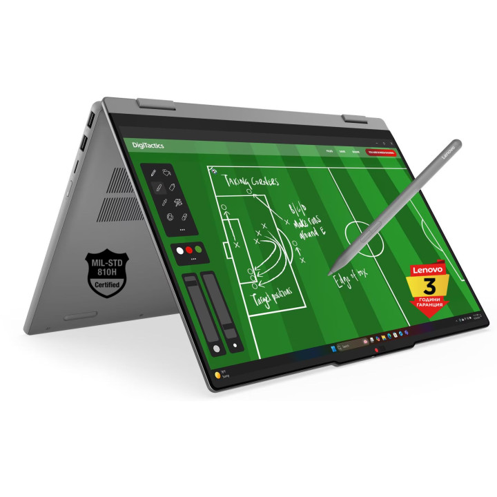 Лаптоп Lenovo IdeaPad 5 2-in-1 15AGP11, 15.3" WUXGA Touch, AMD Ryzen 5 230, 16GB DDR5, 512GB SSD, Windows 11 Home - 83UN001LBM -