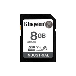 SD карта Kingston Industrial, 8GB SDHC Class 10 U3 V30 UHS-I A1 - SDIT/8GB - 1
