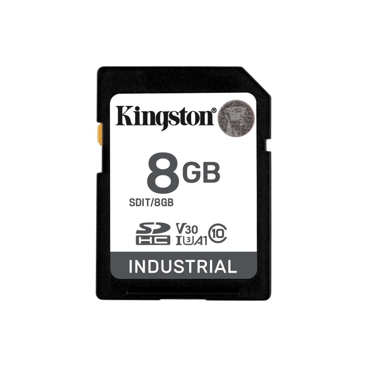 SD карта Kingston Industrial, 8GB SDHC Class 10 U3 V30 UHS-I A1 - SDIT/8GB - 1