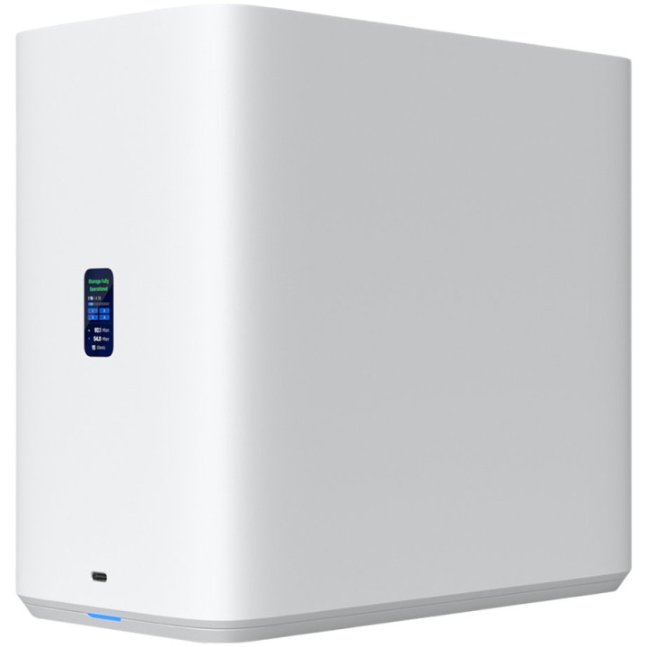 Мрежово NAS устройство Ubiquiti UniFi UNAS-4-W-EU, 4x HDD бая, 2x M.2 NVMe слота, 2.5GbE Ethernet, 4GB RAM - UNAS-4-W-EU - 1
