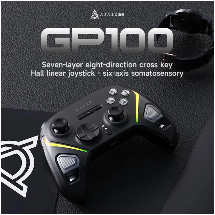 Геймпад Ajazz GP100 NS, Безжичен, Bluetooth, 1000Hz, 13 бутона, Черен - AJ-GP100-NS-BK - 4
