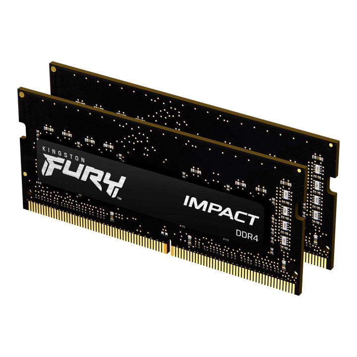 RAM памет Kingston Fury Impact 32GB(2x16GB) SODIMM DDR4 3200MHz CL20 16Gbit - KF432S20IBK2/32 - 1