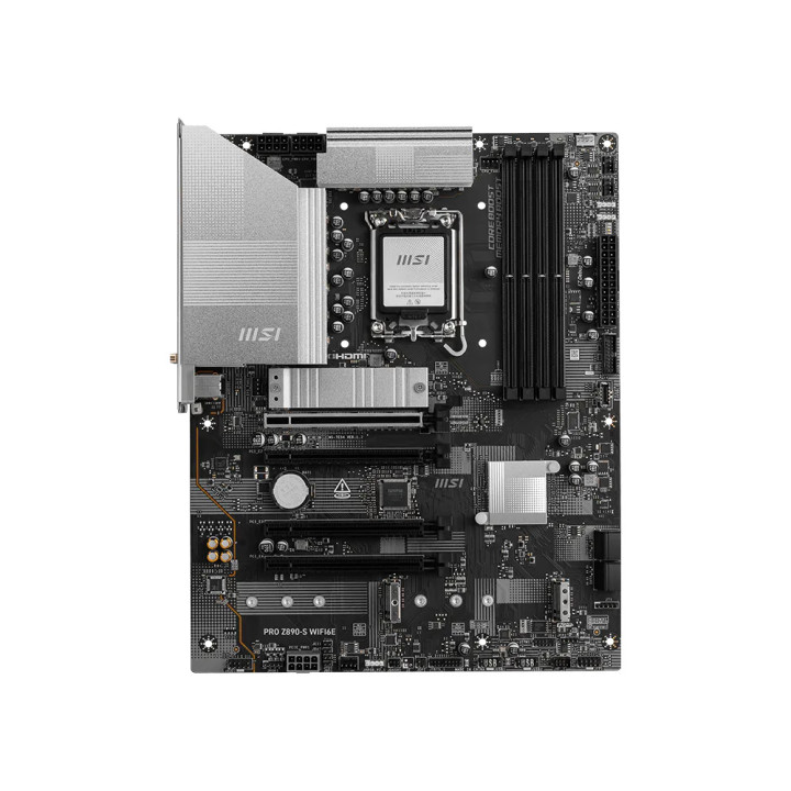 Дънна платка MSI PRO Z890-S WIFI6E, LGA 1851, DDR5 до 8800MHz (OC), 4x PCIe x16, 3x M.2, WiFi 6E - 7