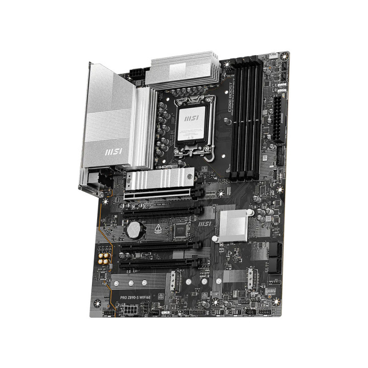 Дънна платка MSI PRO Z890-S WIFI6E, LGA 1851, DDR5 до 8800MHz (OC), 4x PCIe x16, 3x M.2, WiFi 6E - 9