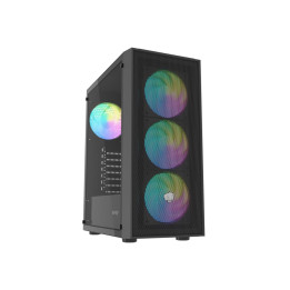Кутия за компютър FURY Shobo SH8 ARGB Midi Tower, Window, Black - NFO-2402 - 1