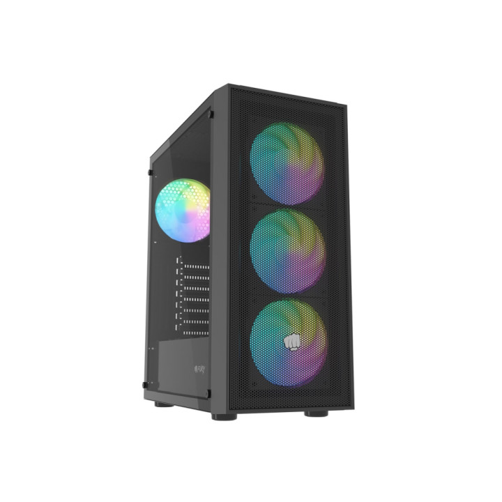 Кутия за компютър FURY Shobo SH8 ARGB Midi Tower, Window, Black - NFO-2402 - 1