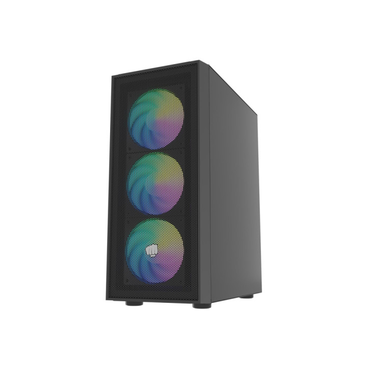 Кутия за компютър FURY Shobo SH8 ARGB Midi Tower, Window, Black - NFO-2402 - 2