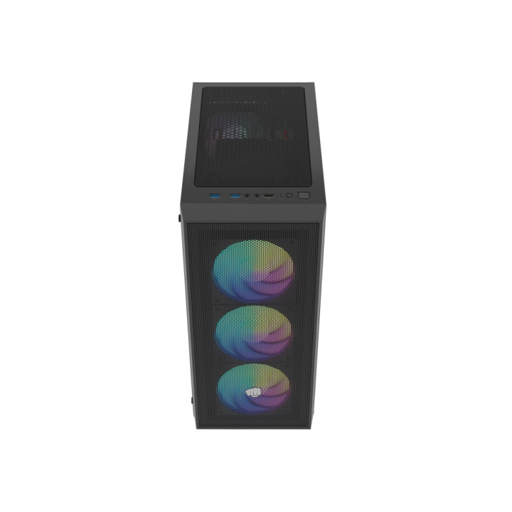 Кутия за компютър FURY Shobo SH8 ARGB Midi Tower, Window, Black - NFO-2402 - 3