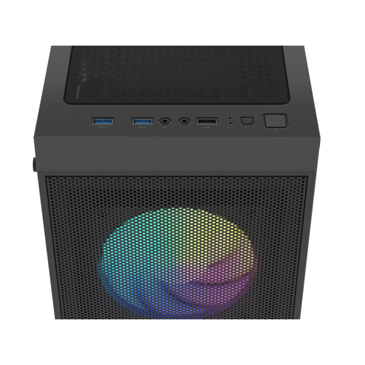 Кутия за компютър FURY Shobo SH8 ARGB Midi Tower, Window, Black - NFO-2402 - 4