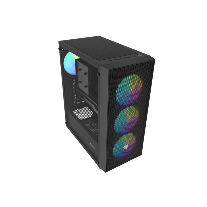 Кутия за компютър FURY Shobo SH8 ARGB Midi Tower, Window, Black - NFO-2402 - 5