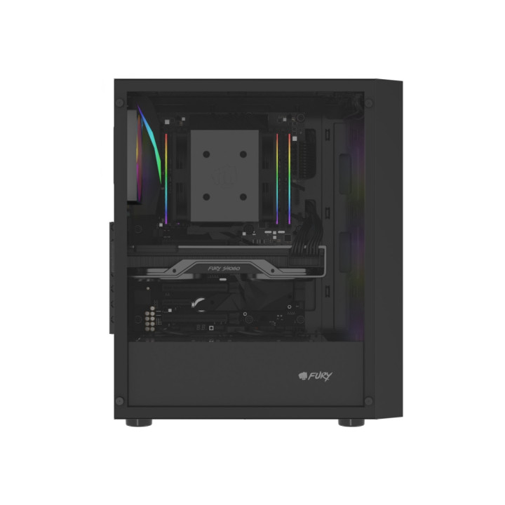 Кутия за компютър FURY Shobo SH8 ARGB Midi Tower, Window, Black - NFO-2402 - 7