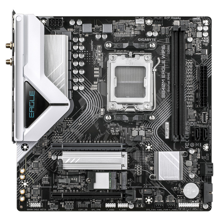 Дънна платка GIGABYTE B840M EAGLE WIFI6, AM5, DR5, 256GB максимум, 4 слота  - 2