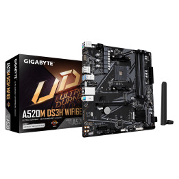 Дънна платка GIGABYTE A520M DS3H WiFi 6E, AM4, DDR4, 128GB Max, 4 слота - 1