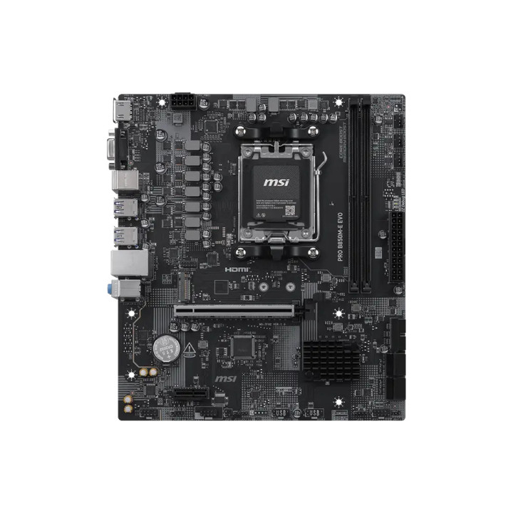 Дънна платка MSI PRO B850M-E EVO, AM5, DDR5 8200MT/s, PCIe 5.0 - 911-7F02-001 - 5